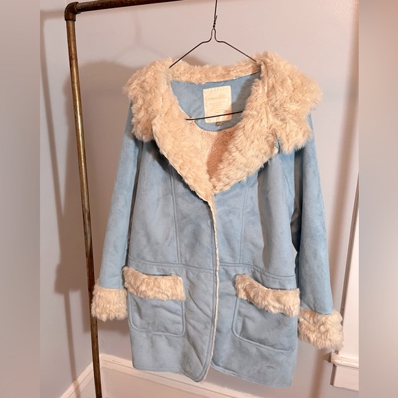 Vintage Etam Faux Fur/Suede Womens Coat - Picture 1 of 4